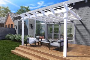 Pergola bois pour spa terrasse